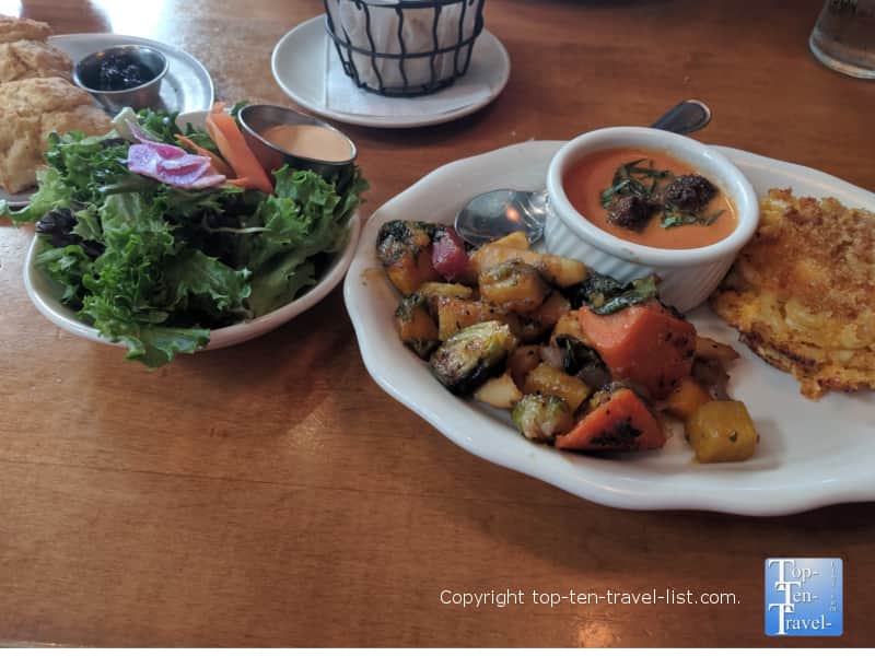 Veggie Platter lunch plate at Tupelo Honey in Greenville, SC 