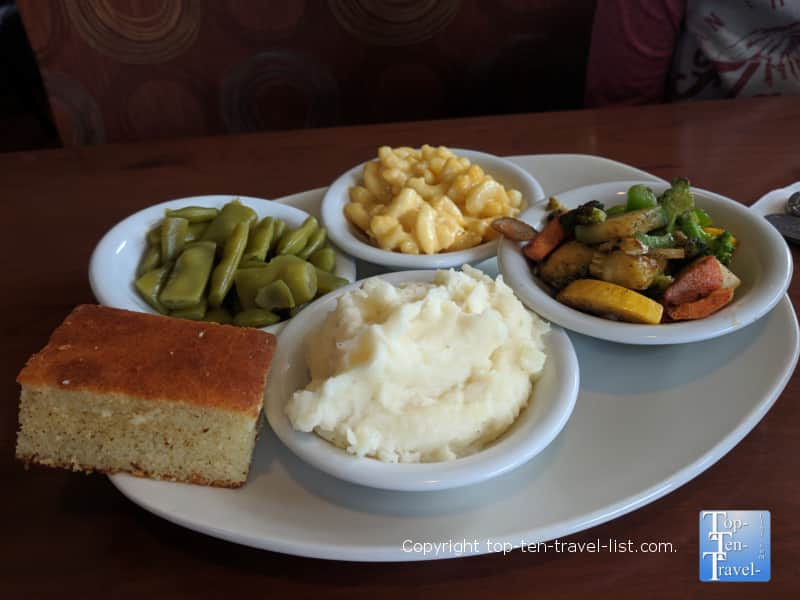 Vegetable plate at Stax Omega diner in Greenville, South Carolina 