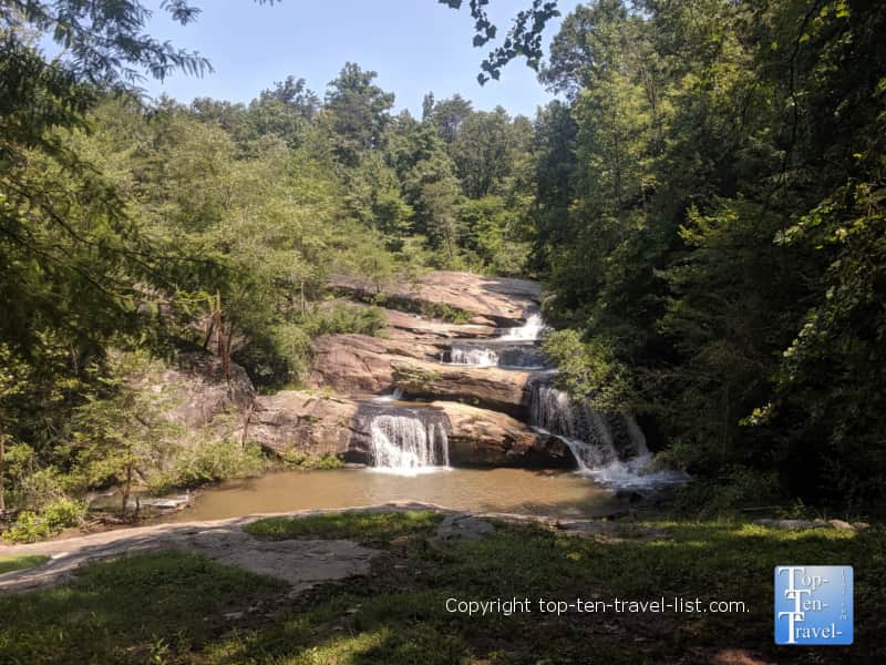 Waterfall at Chau Ram County Park in Upstate South Carolina