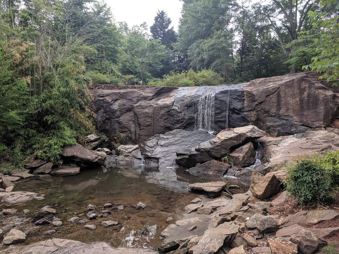 Falls Park waterfall in Greenville, South Carolina