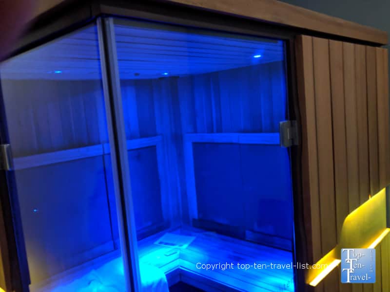 Infrared sauna at Drift Spa in Greenville, South Carolina