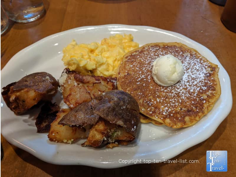 Sweet potato pancakes at Tupelo Honey in Asheville, North Carolina