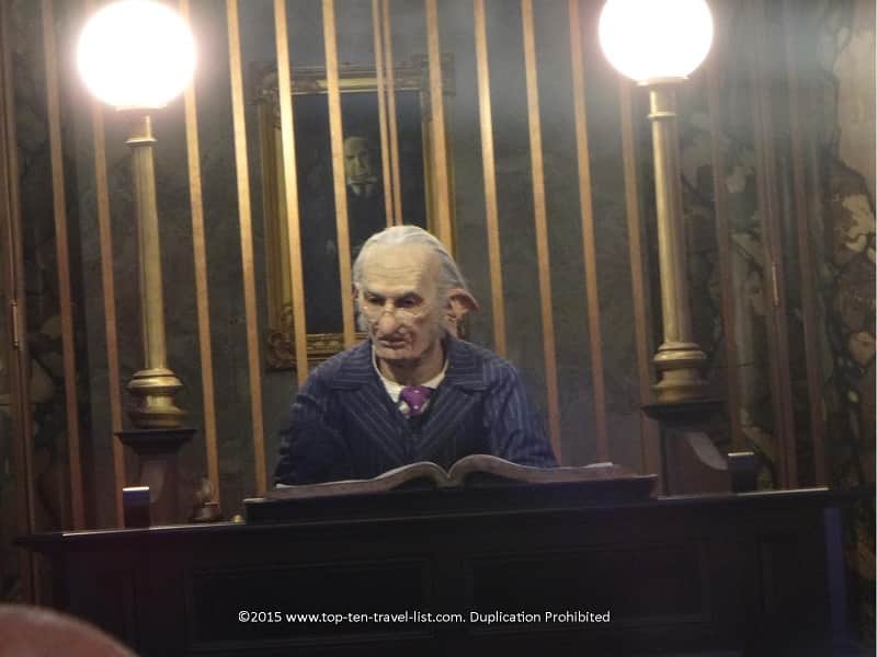 Harry Potter and The Escape to Gringotts ride at Universal Studios in Orlando, Florida