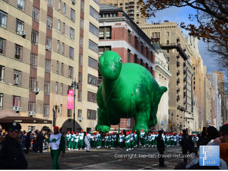 Dinosaur float in the Macy's Thanksgiving Day Parade 