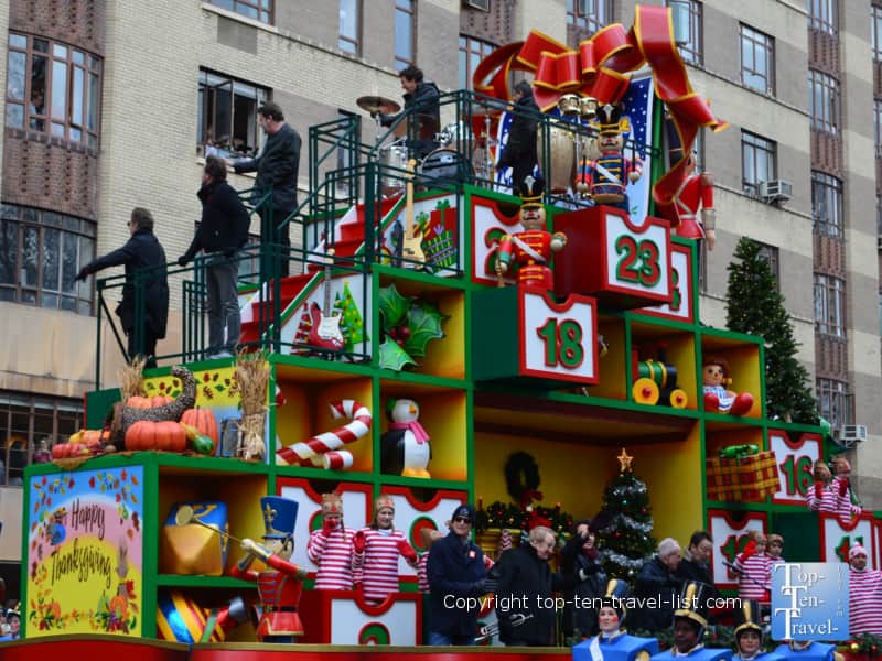 Festive float in the Macy's Thanksgiving Day Parade 
