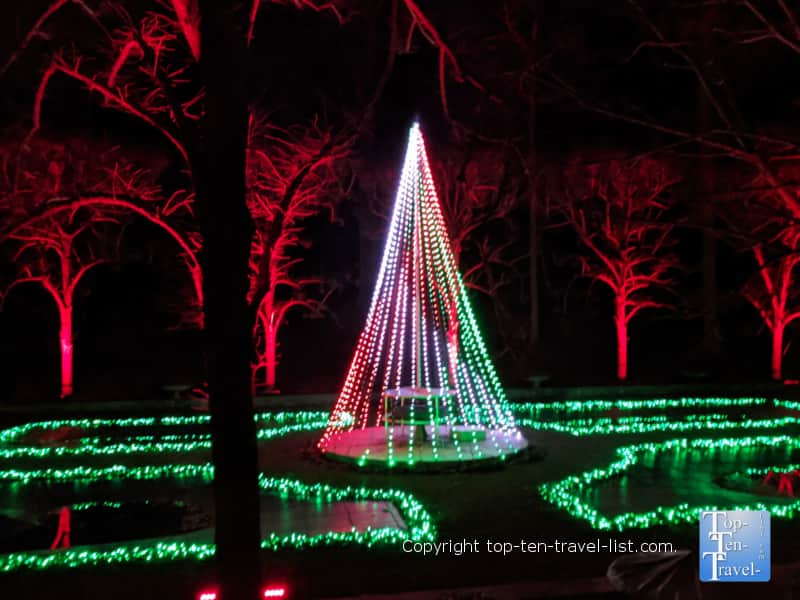 Christmas light show at Longwood Gardens in Pennsylvania 