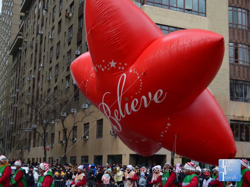 Believe Balloon at the Macy's Thanksgiving Day Parade 