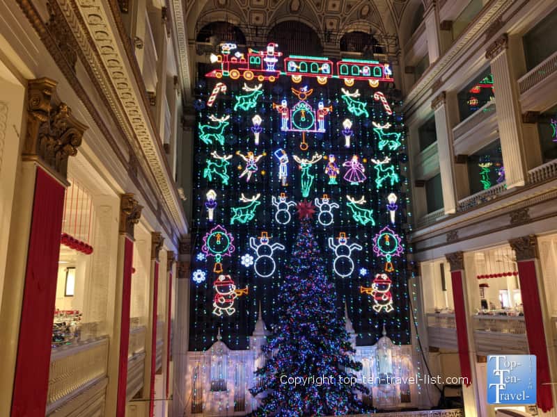 Macy's holiday light show in Center City Philadelphia