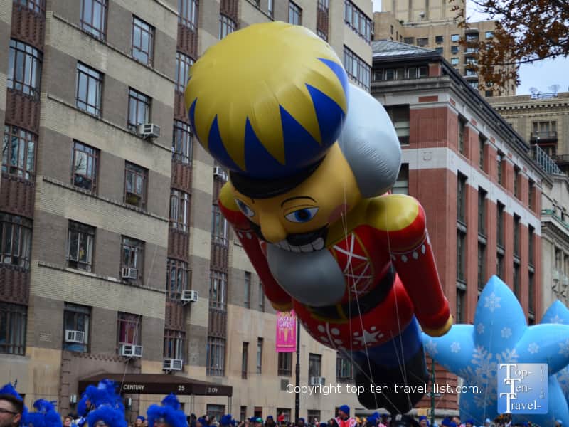 Giant nutcracker balloon in the Macy's Thanksgiving Day Parade 