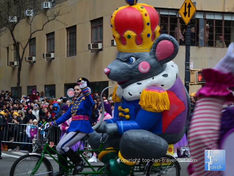 Nutcracker King float in the Macy's Thanksgiving Day Parade 