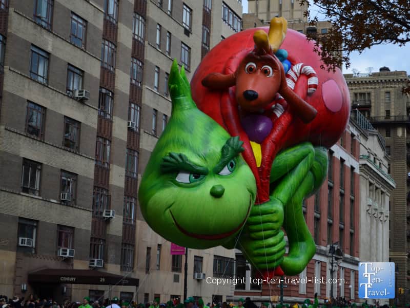 Grinch balloon at the Macy's Thanksgiving Day Parade in NYC 