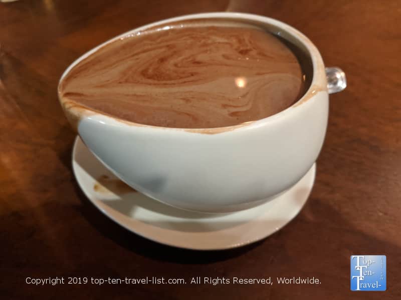 Decadent hot cocoa at Max Brenner in Philadelphia