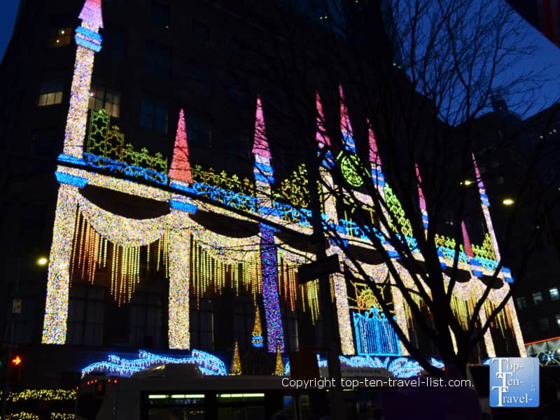 Saks Fifth Avenue light show in New York City