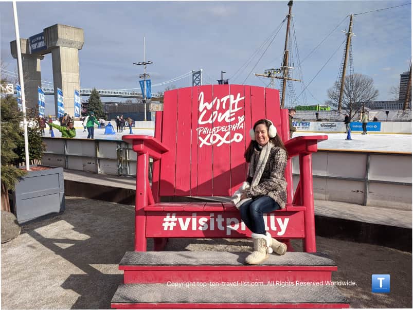 Photo opp at Winterfest in Philadelphia 