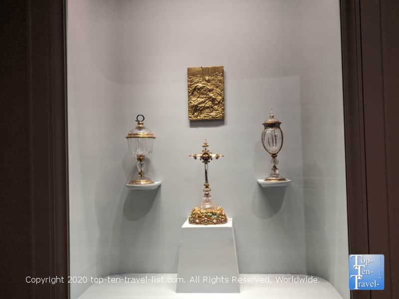Ancient artifacts at the National Gallery of Art West building in Washington D.C.