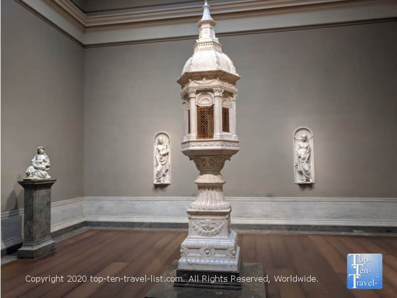 Ancient artwork at the National Gallery of Art West Building in Washington D.C.