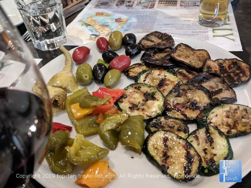 Appetizer plate at Il Canale