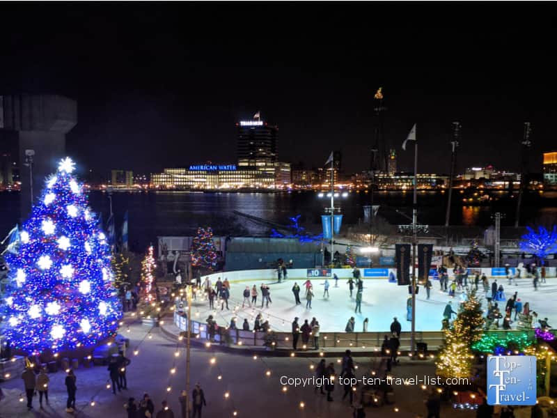 Winterfest ice skating in Philadelphia