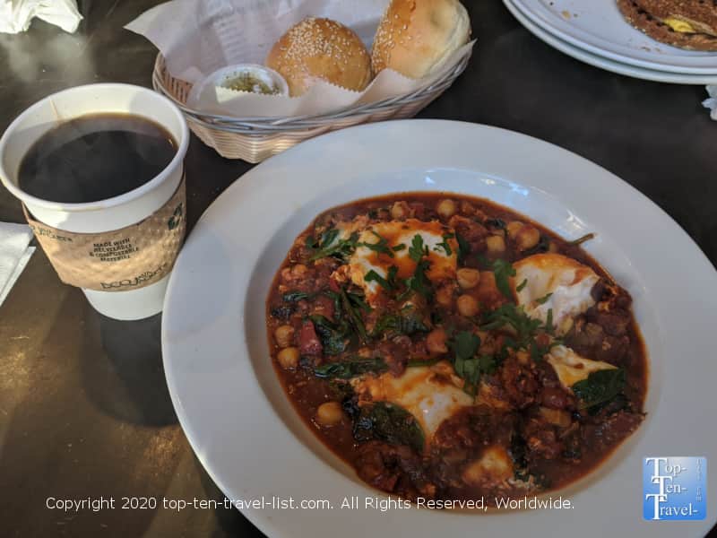 Veggie Shakshuka at Cafe Ole in Old City Philadelphia