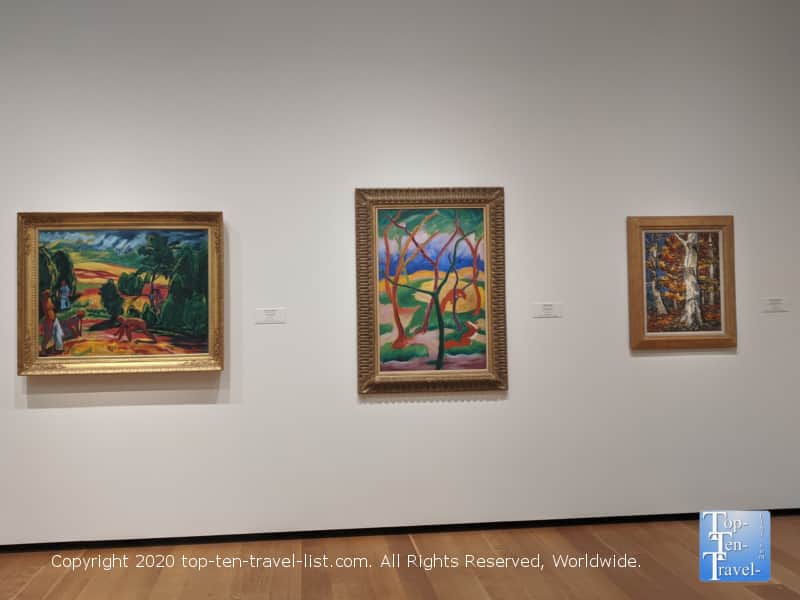 Colorful modern art pieces at the National Gallery of Art East building in Washington D.C.
