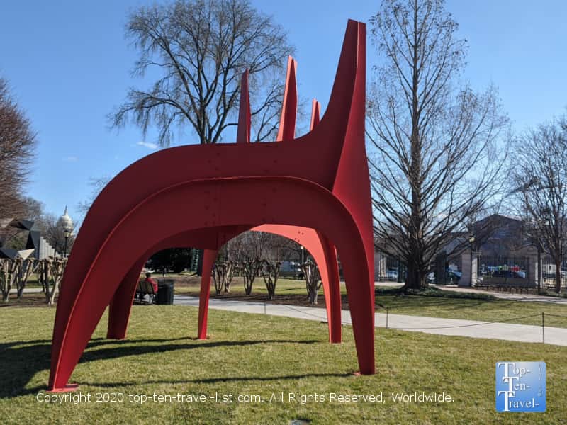 Cheval Rouge sculpture at the National Gallery of Art in Washington D.C.
