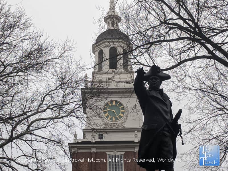 Commodore John Barry statue in Independence Square in Old City Philadelphia