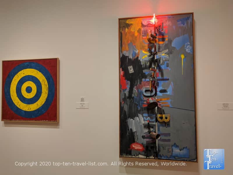 Jasper Johns artwork at the National Gallery of Art east building in Washington D.C.