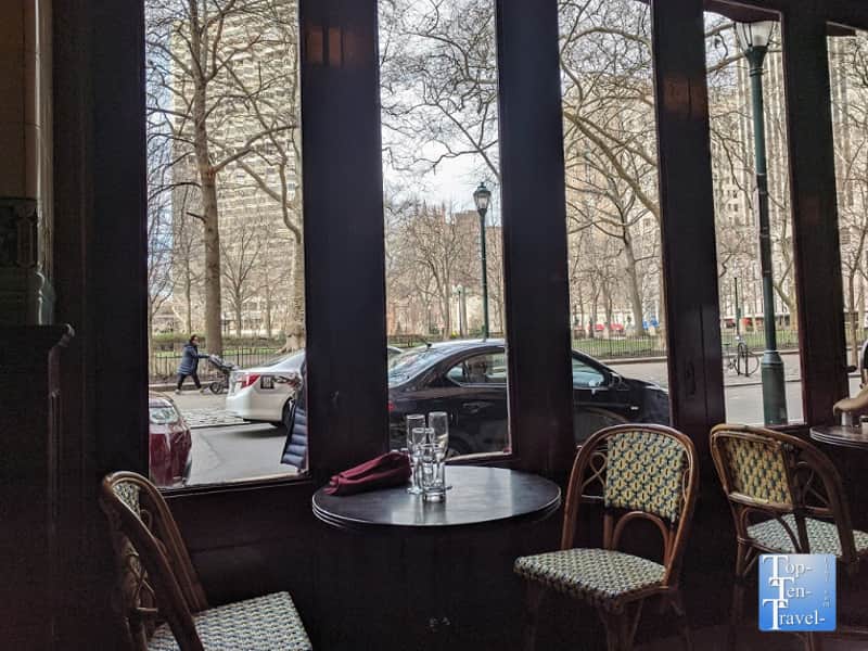 Parc restaurant in Philadelphia's trendy Rittenhouse Square neighborhood