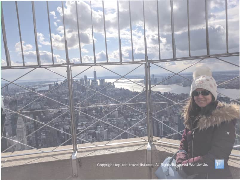 Photo opp at the Empire State building observation deck