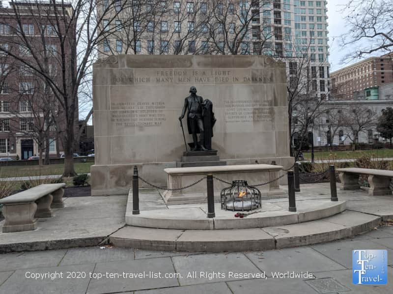 Tomb of the Unknown Soldier at Washington Square park in Philadelphia