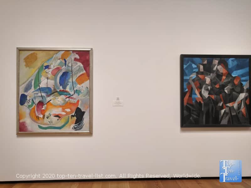 Colorful modern art pieces at the National Gallery of Art East building in Washington D.C.