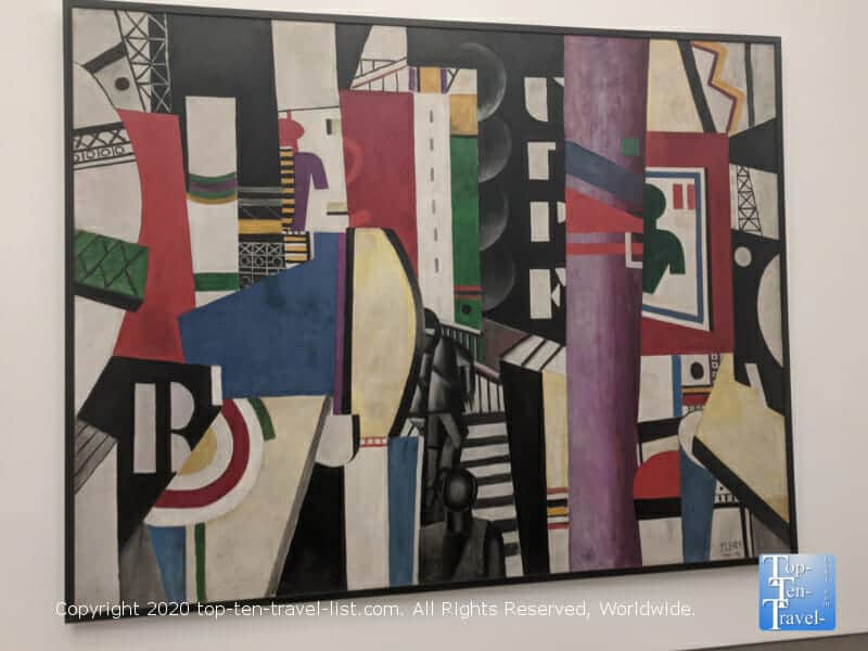 Colorful contemporary art piece at the Philadelphia Museum of Art