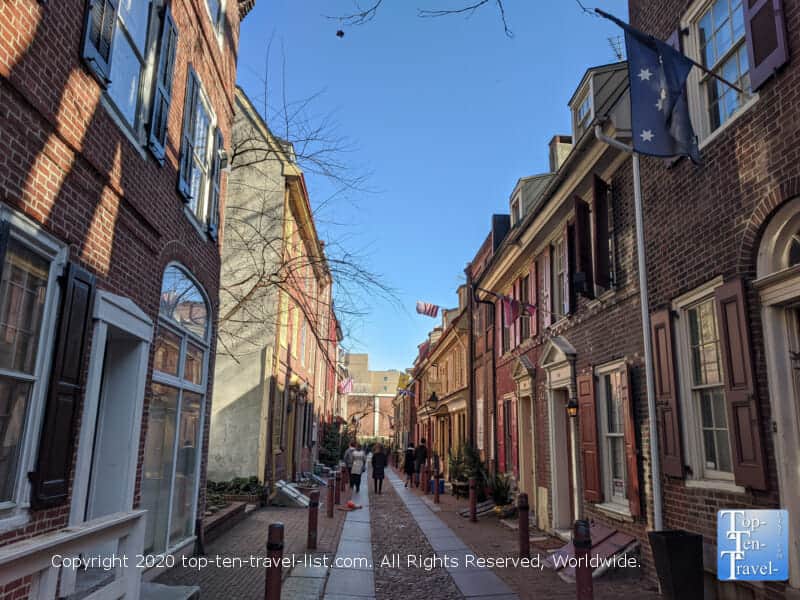Elfreth's Alley in Old City Philadelphia