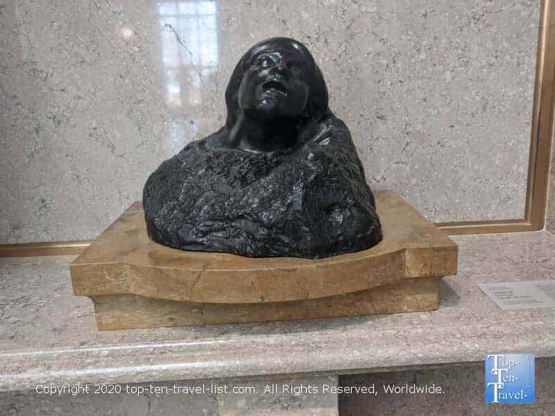 Head of Joan of Arc at The Rodin Museum in Philadelphia 
