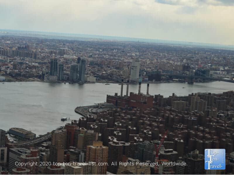 Beautiful scenery via the 86th floor observatory of the Empire State building