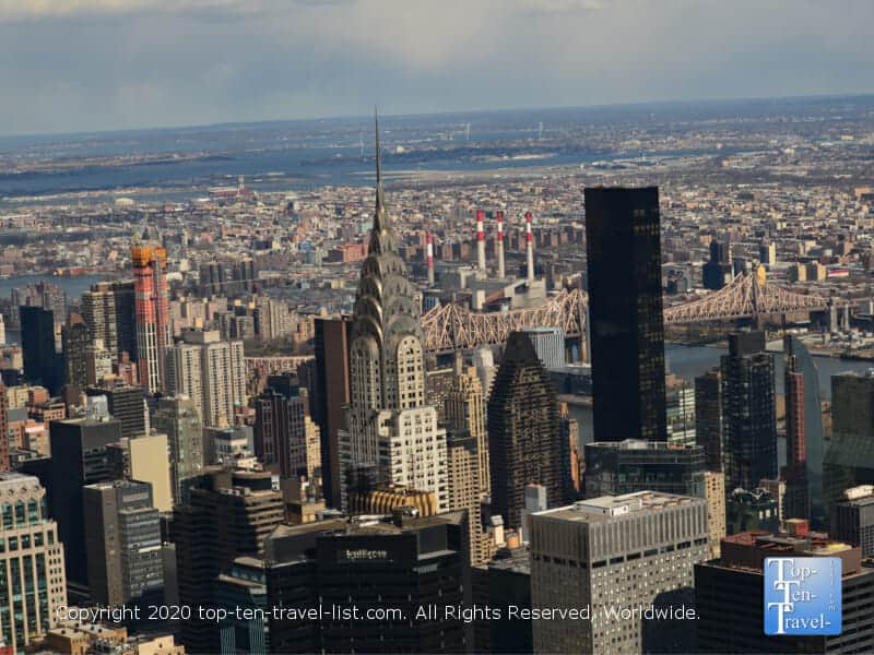 Amazing city scenery via the 86th floor observation deck of the Empire State Building 