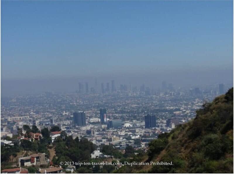 Views of L.A. from hiking Runyon Canyon 