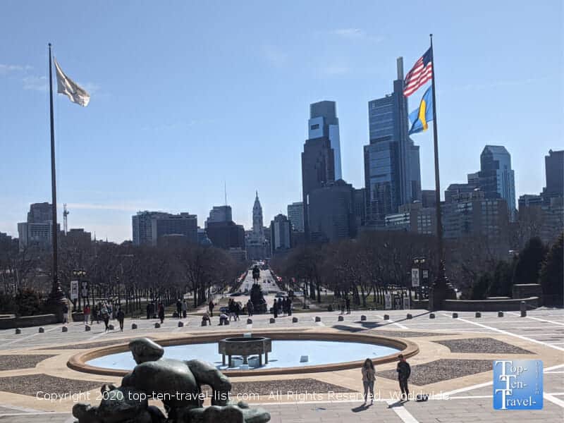 Scenic vista from the Philadelphia Museum of Art 