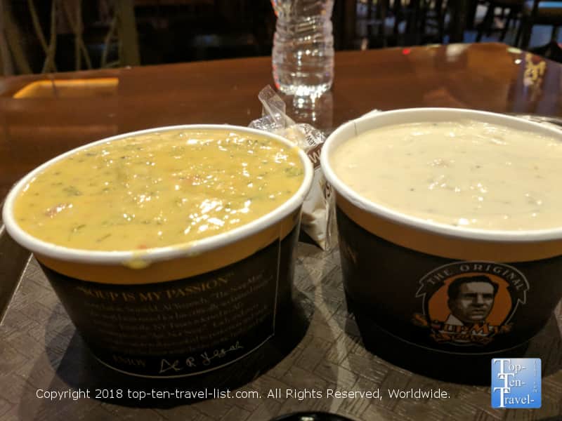 Delicious Broccoli Cheese soup at the Original Soupman