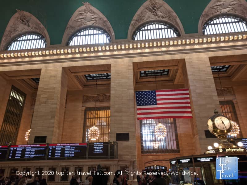 The famous clock at Grand Central station