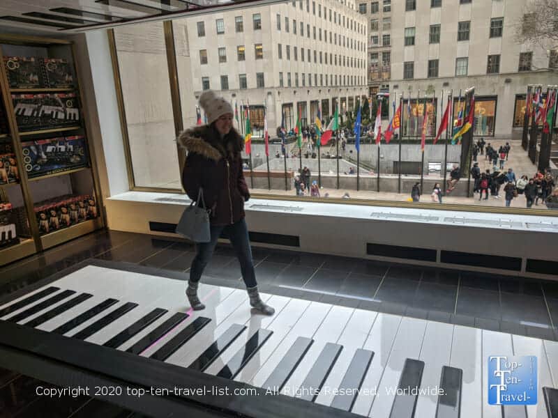 The piano from Big at FAO Schwartz in Rockefeller Center 