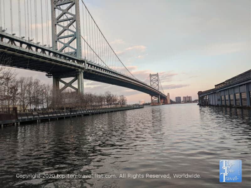 The beautiful Benjamin Franklin bridge in Philadelphia