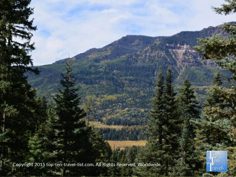 Amazing mountain scenery in the San Juan National Forest of Colorado 