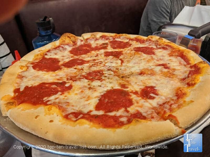 Cheese pizza at Manny and Aldo's pizzeria in Center City Philadelphia