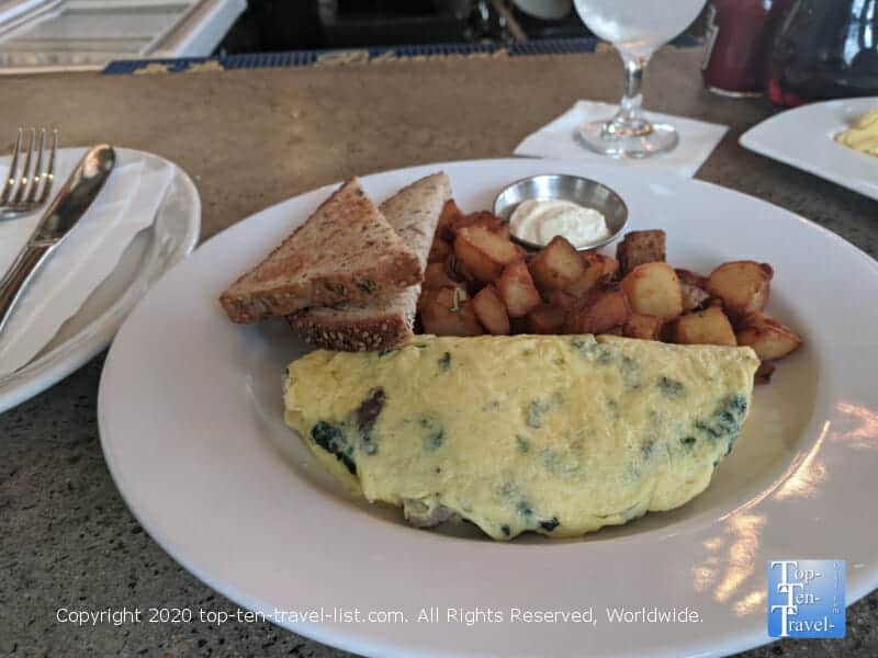 Kale and gouda omelet at Continental Diner in Old City Philadelphia