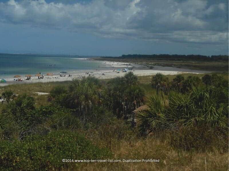 Scenic view via the Fort DeSoto bike path in St. Petersburg, Florida