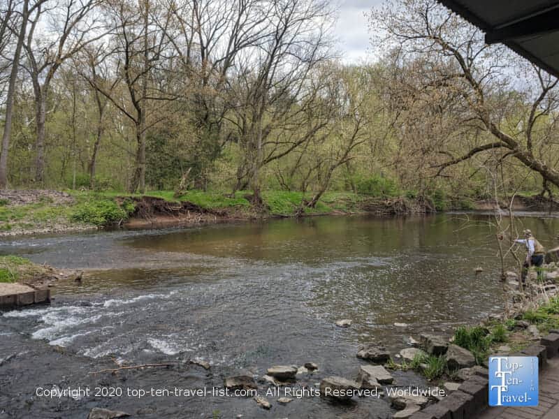 Beautiful spring day at Fort Washington State Park near Philadelphia 