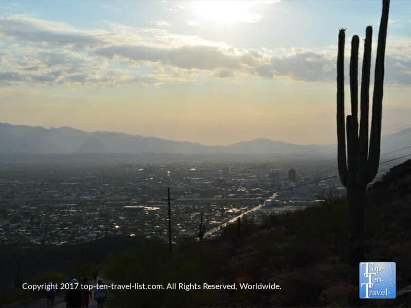 Gorgeous sunrise hike up the Tumamoc Hill trail in Tucson, Arizona