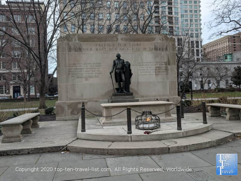 Tomb of the Unknown Soldier of the Revolutionary War in Center City Philadelphia 