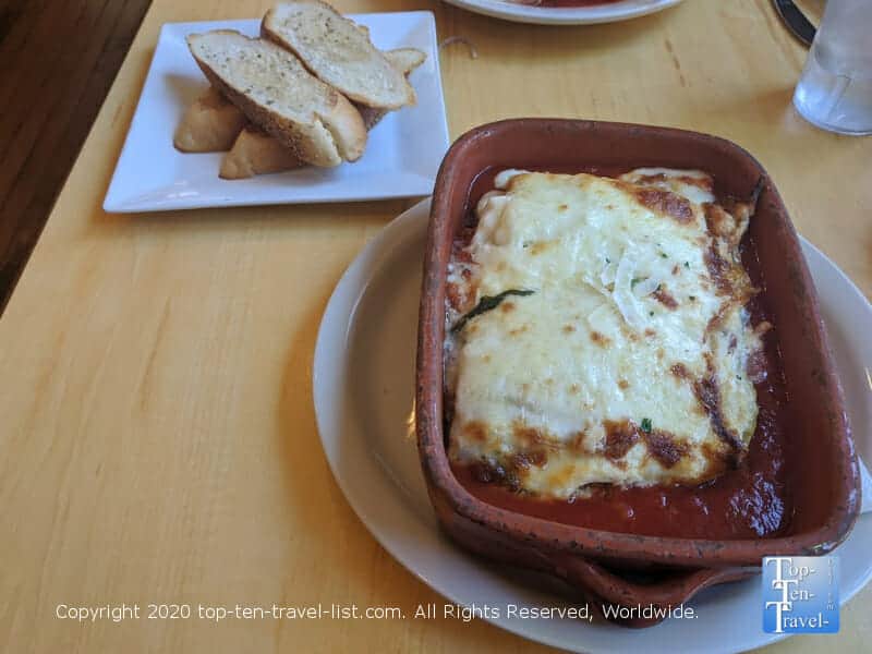 Veggie lasagna at Angelino's restaurant in Philadelphia